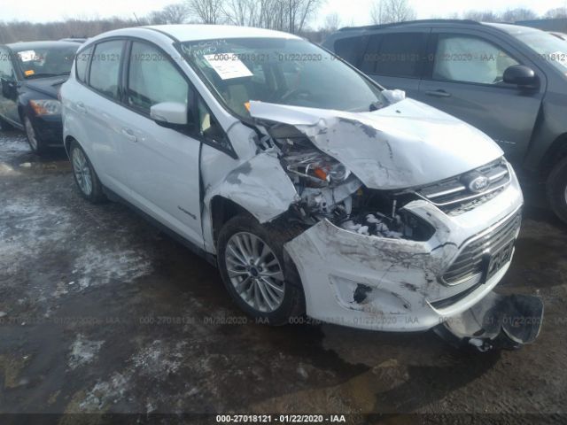 Salvage Car Ford C Max Hybrid 18 White For Sale In Lorain Oh Online Auction 1fadp5au3jl