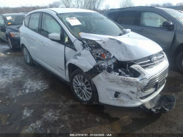 Salvage Car Ford C Max Hybrid 18 White For Sale In Lorain Oh Online Auction 1fadp5au3jl