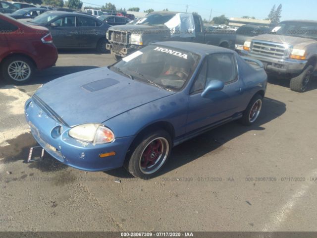 Salvage Car Honda Civic Del Sol 1993 Blue For Sale In Rancho Cordova Ca Online Auction Jhmeh6261ps