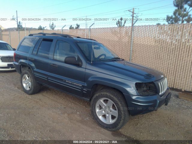 Salvage Car Jeep Grand Cherokee 04 Blue For Sale In Mccarran Nv Online Auction 1j4gw48n44c