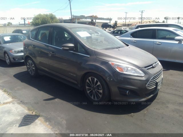 Salvage Car Ford C Max Hybrid 18 Gray For Sale In Carson Ca Online Auction 1fadp5duxjl