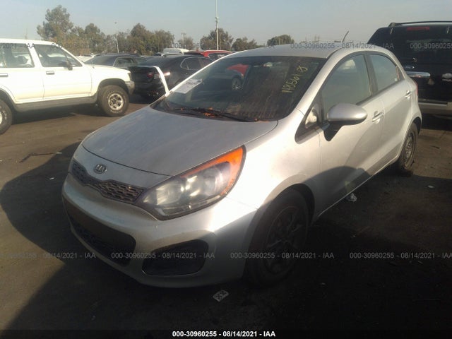 Salvage Car Kia Rio 14 Silver For Sale In Gardena Ca Online Auction Knadm5a36e