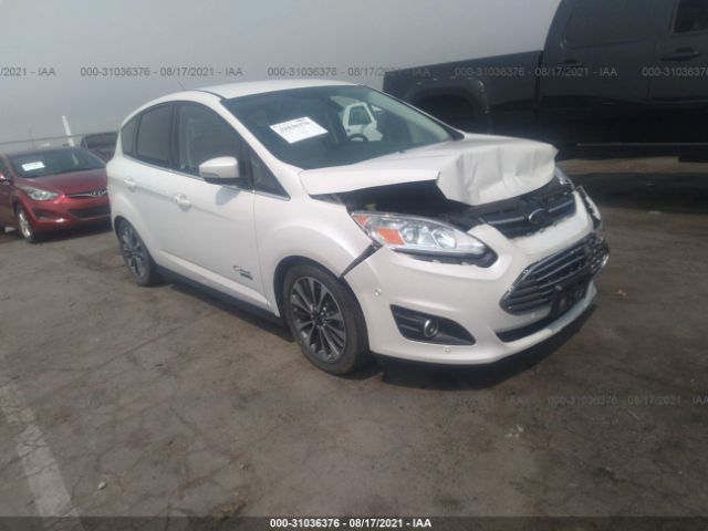 Salvage Car Ford C Max Energi 17 White For Sale In Rancho Cordova Ca Online Auction 1fadp5fu6hl