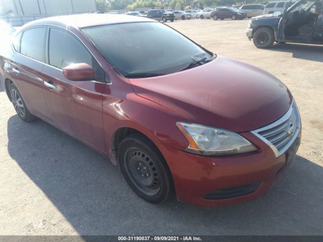 Salvage Car Nissan Sentra 15 Red For Sale In Houston Tx Online Auction 3n1ab7apxfl