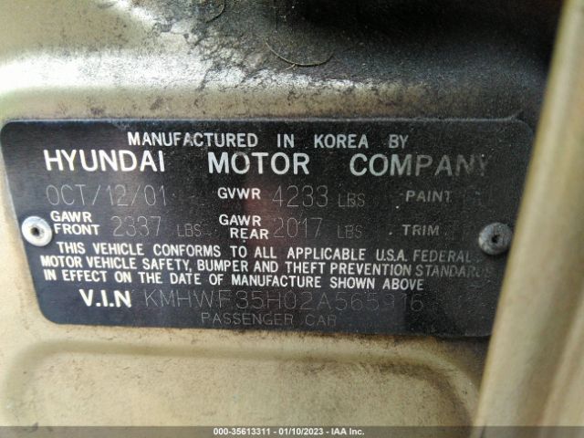 2002 HYUNDAI SONATA for Sale