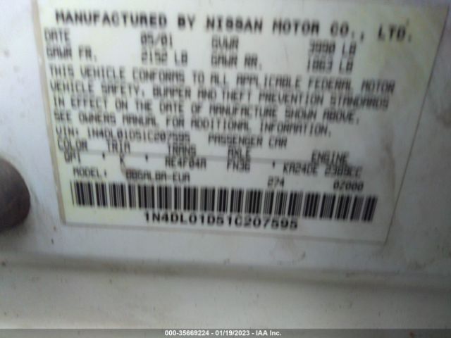 2001 NISSAN ALTIMA for Sale
