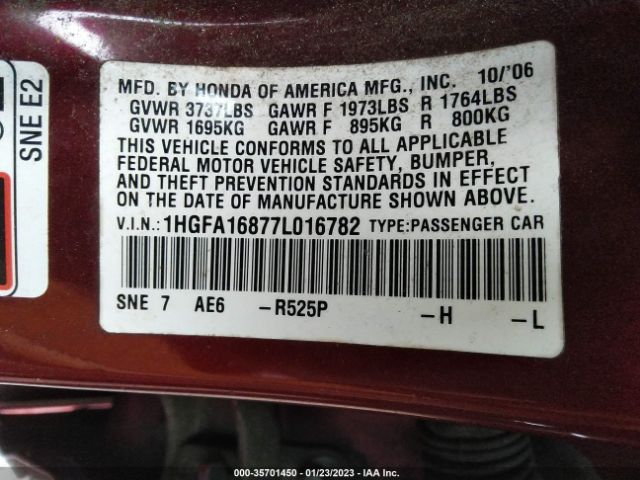 2007 HONDA CIVIC for Sale