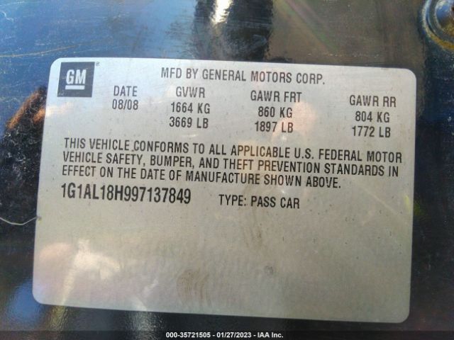 2009 CHEVROLET COBALT for Sale