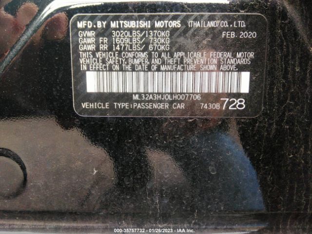 2020 MITSUBISHI MIRAGE for Sale