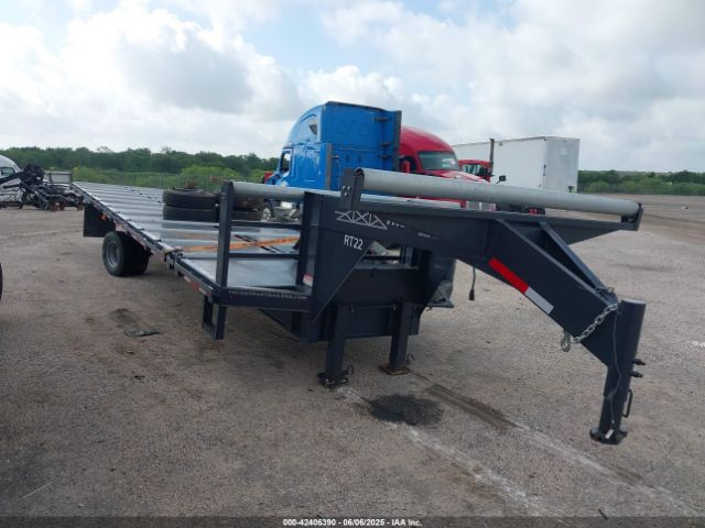  Salvage Stoll Flatbed Gooseneck Trailer