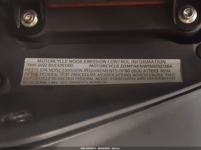 Salvage Certificate Title 2022 Ducati Streetfighter 4 for
