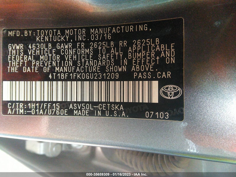 Toyota Camry 2016г.