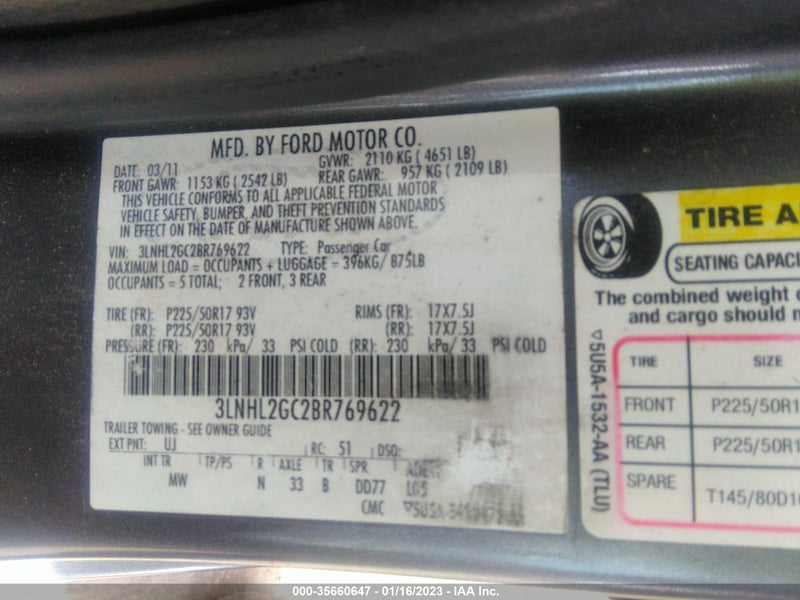 Lincoln MKZ 2011г.