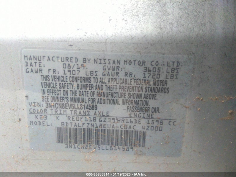 Nissan Versa 2020г.