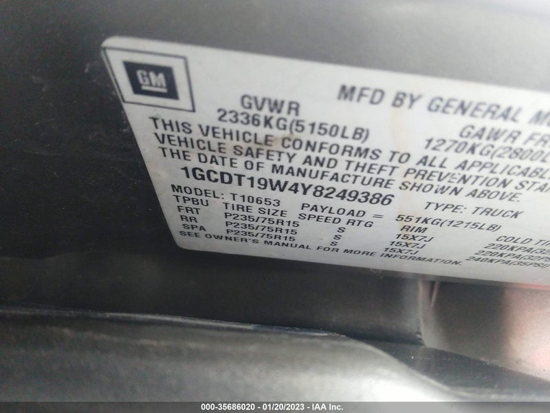 Chevrolet S-10 Pickup 2000г.