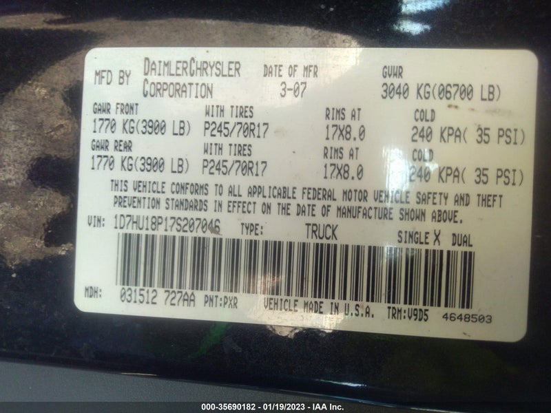 Dodge Ram 1500 2007г.