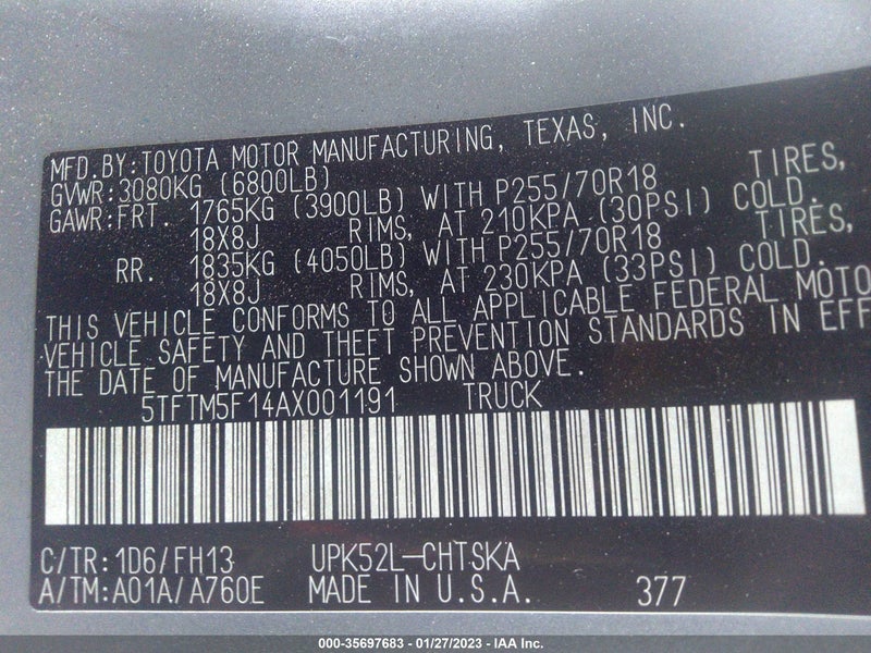 Toyota Tundra 2010г.