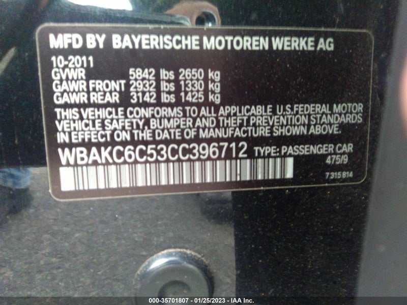 BMW 7 Series 2012г.