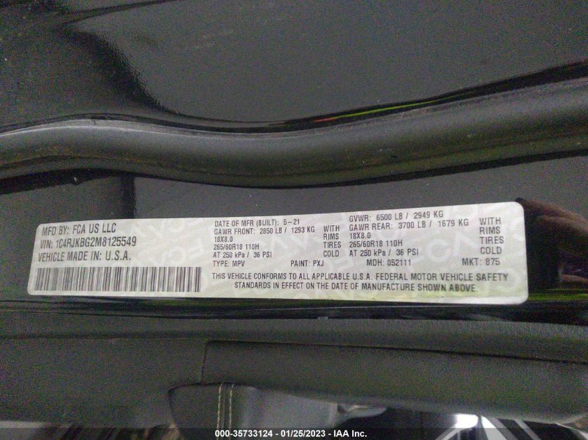 Jeep Grand Cherokee 2021г.