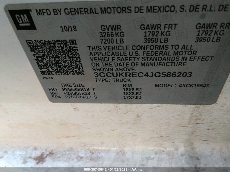 Chevrolet Silverado 1500 2018г.