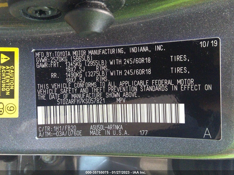 Toyota Highlander 2019г.