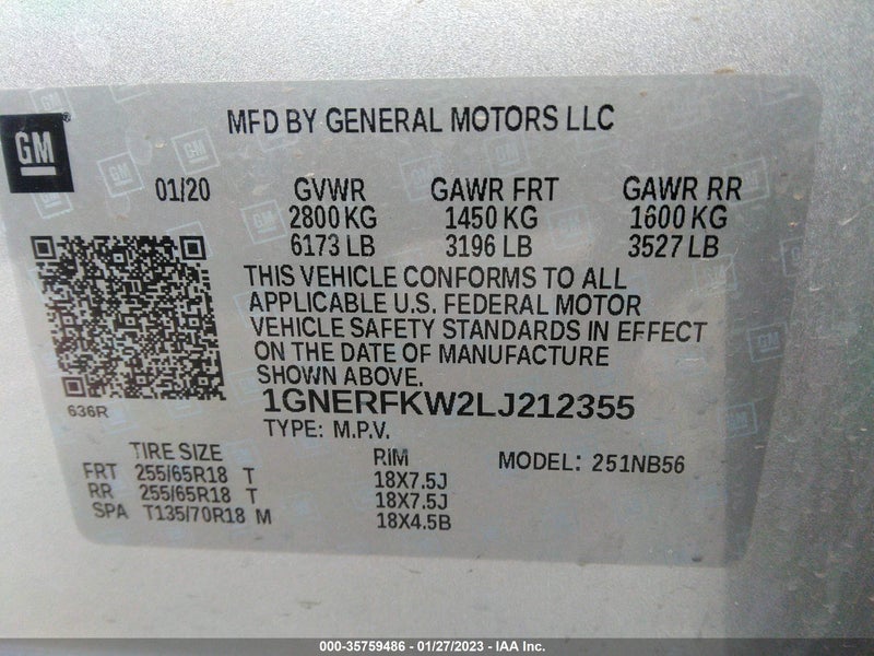 Chevrolet Traverse 2020г.