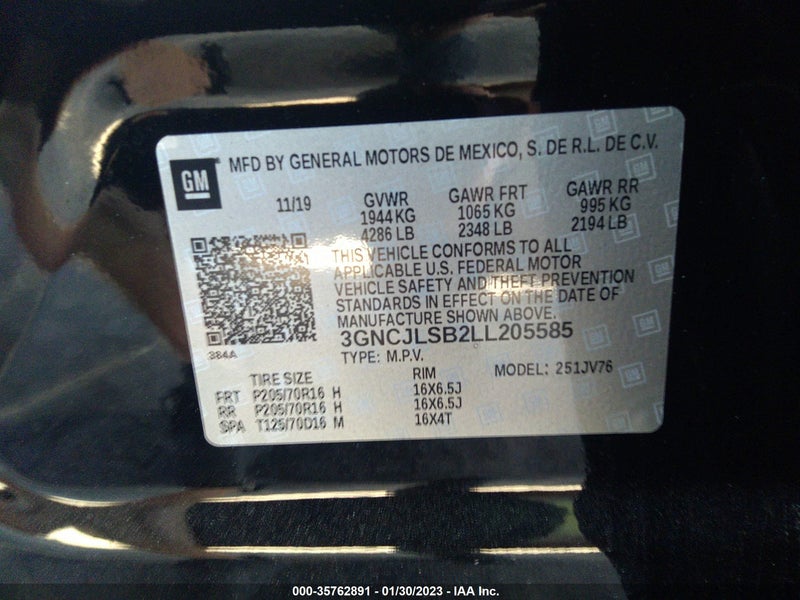 Chevrolet Trax 2020г.