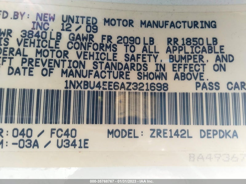 Toyota Corolla 2010г.