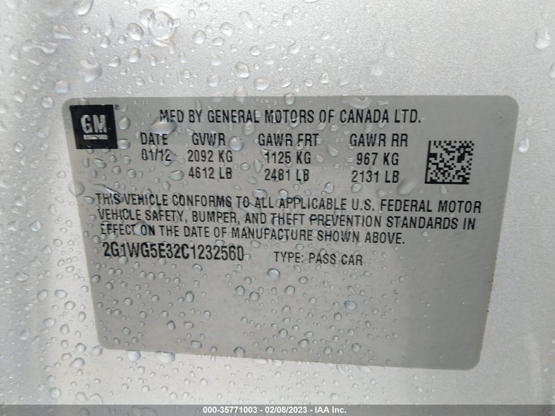 Chevrolet Impala 2012г.