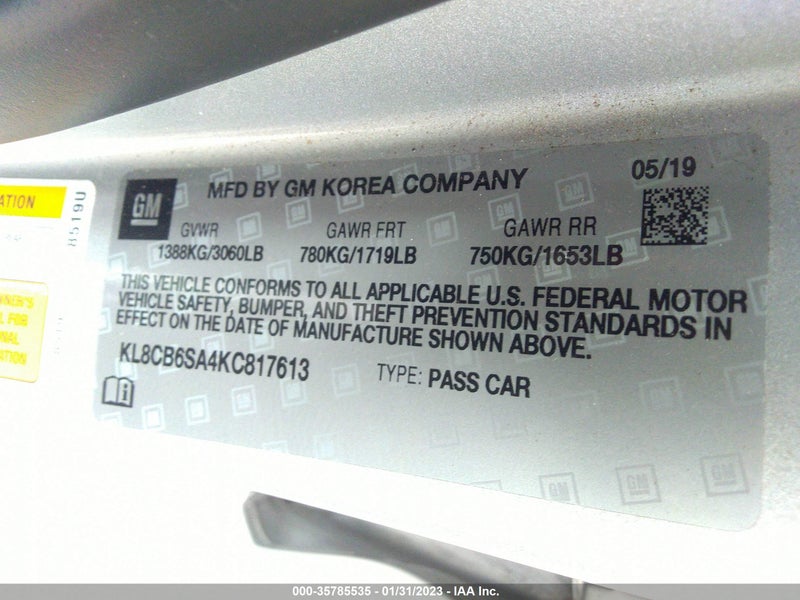 Chevrolet Spark 2019г.