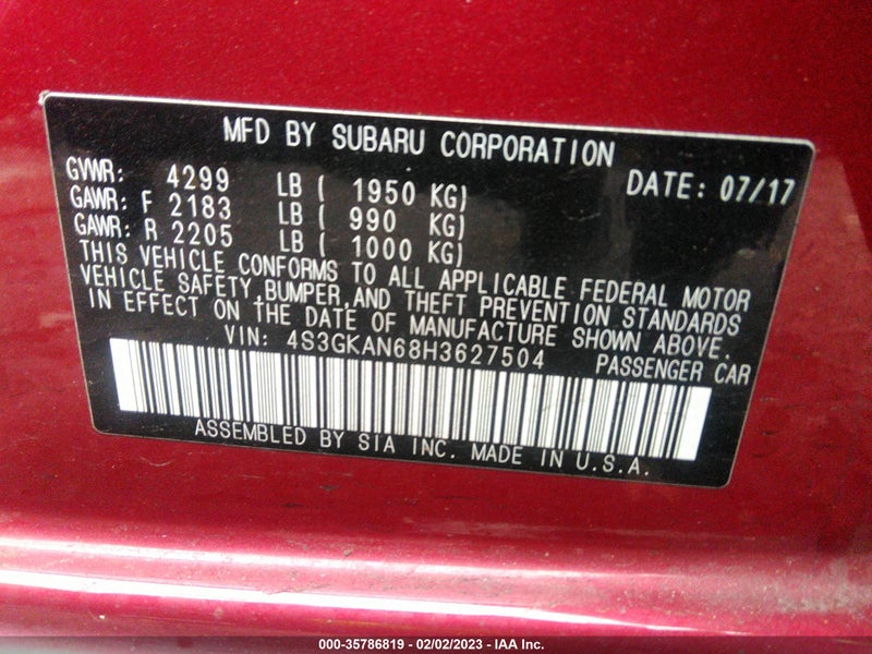 Subaru Impreza 2017г.