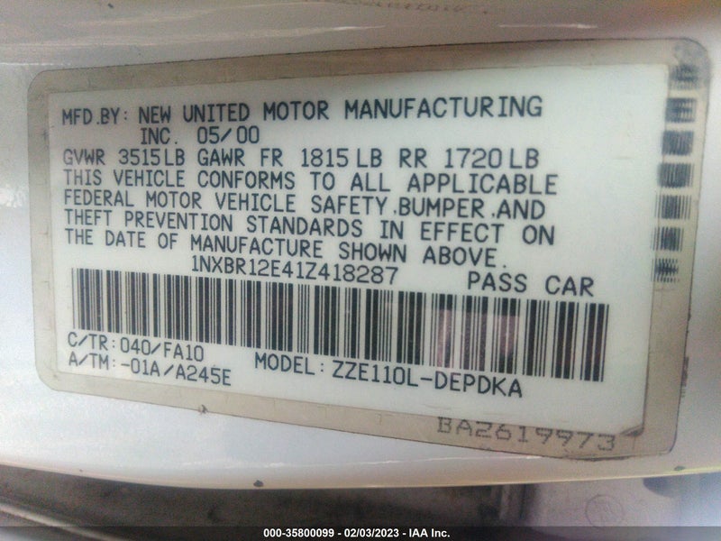 Toyota Corolla 2001г.