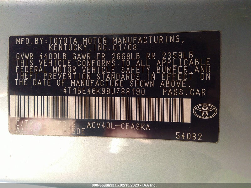 Toyota Camry 2008г.