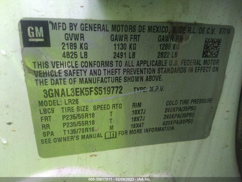 Chevrolet Captiva Sport 2015г.