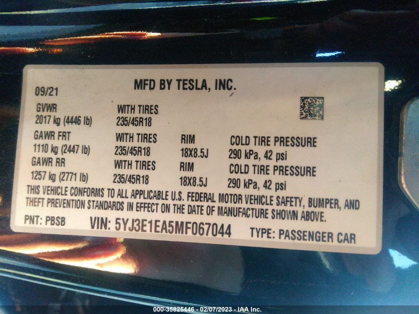 Tesla Model 3 2021г.