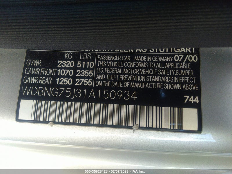 Mercedes-Benz S-Class 2001г.