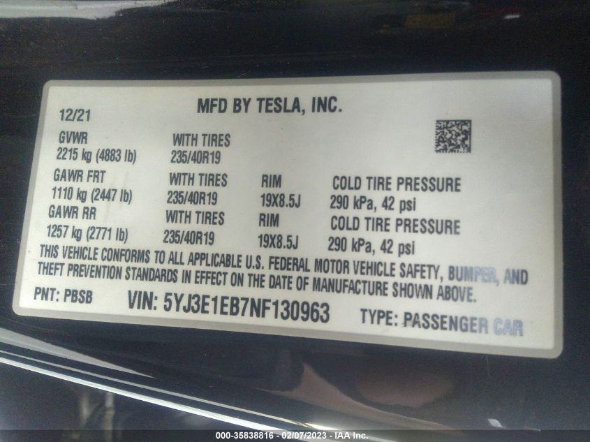 Tesla Model 3 2022г.