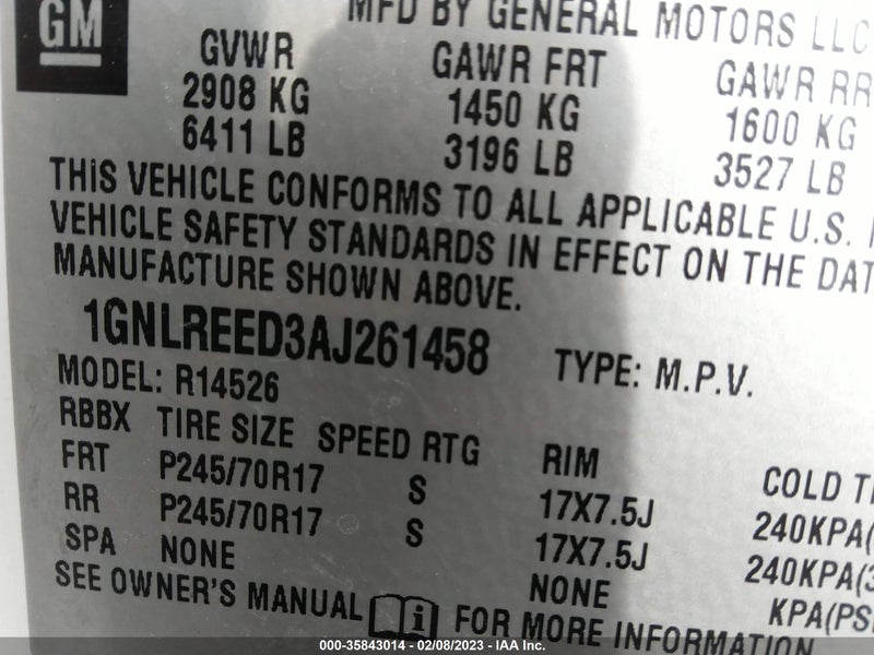 Chevrolet Traverse 2010г.