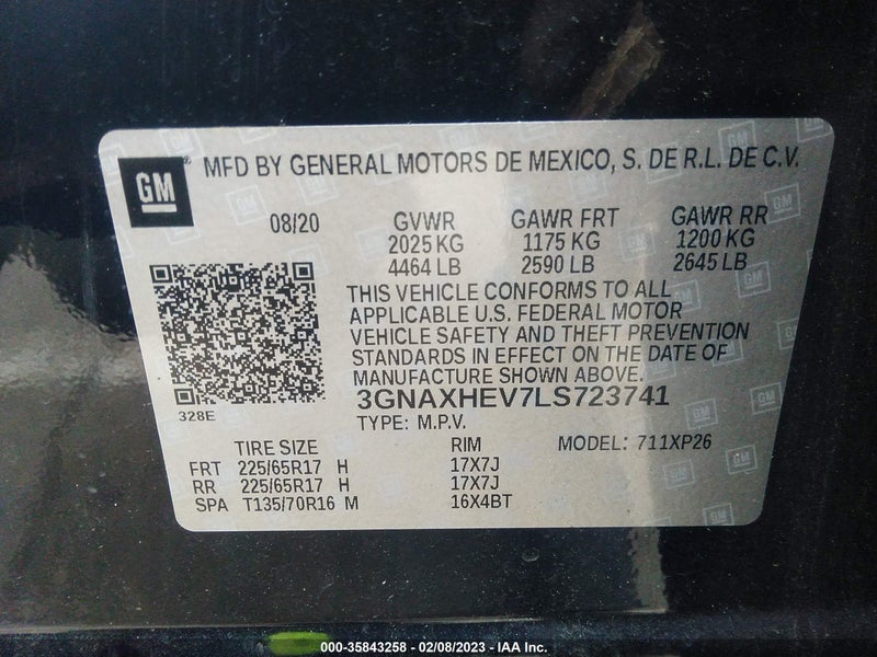 Chevrolet Equinox 2020г.