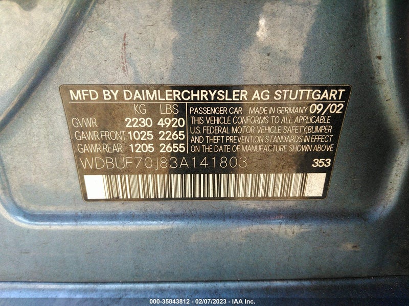 Mercedes-Benz E-Class 2003г.