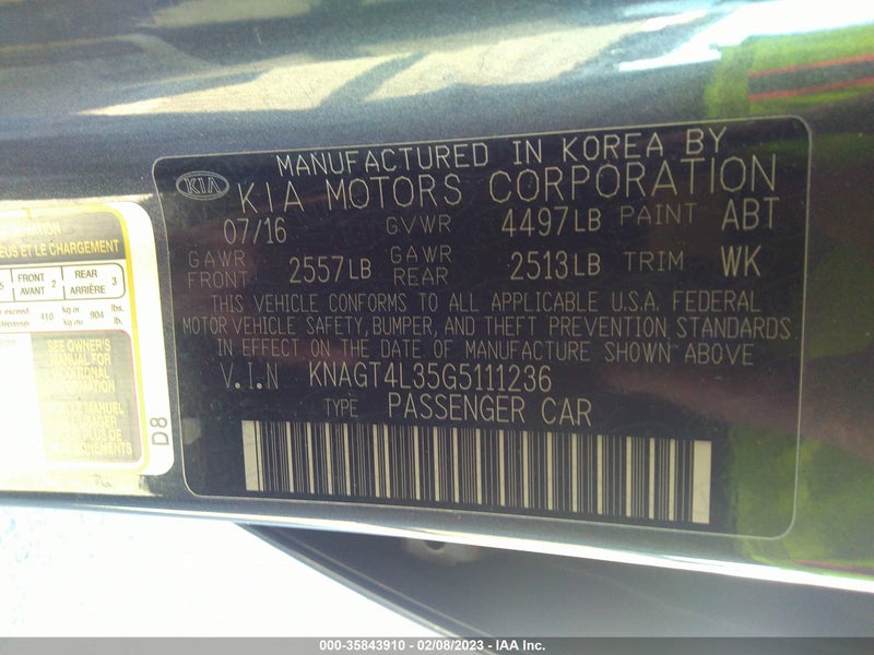 Kia Optima 2016г.