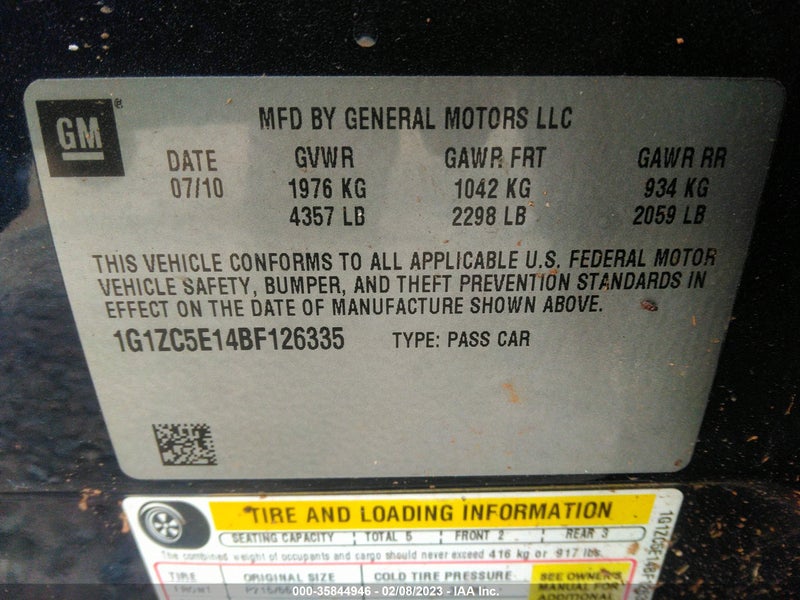 Chevrolet Malibu 2011г.