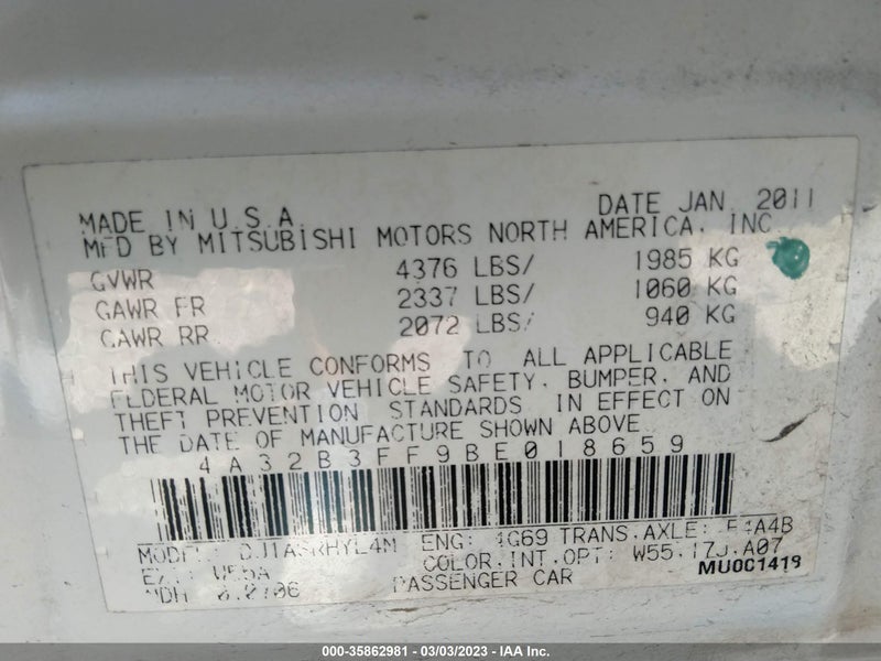 Mitsubishi Galant 2011г.