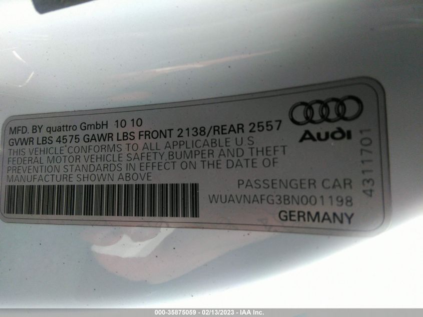 Audi R8 2011г.