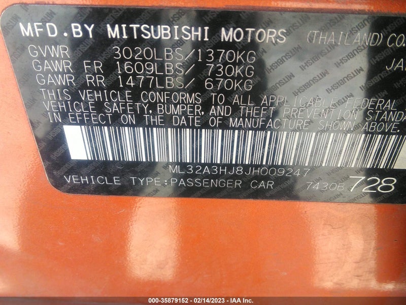 Mitsubishi Mirage 2018г.