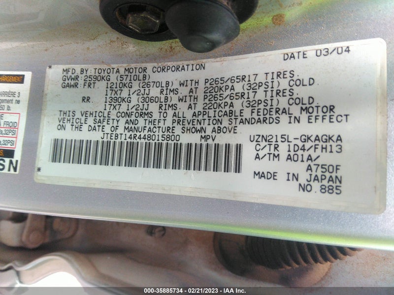 Toyota 4Runner 2004г.