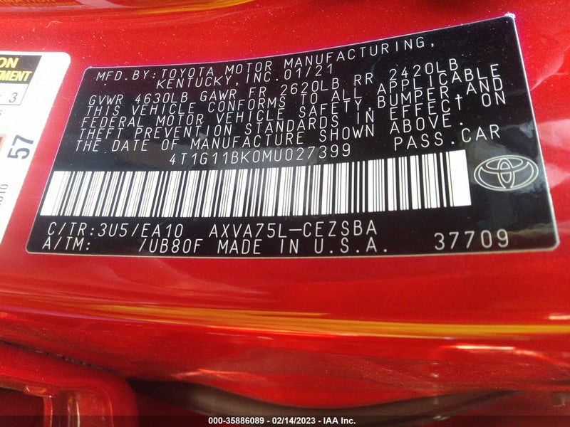 Toyota Camry 2021г.