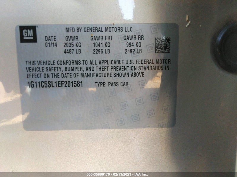 Chevrolet Malibu 2014г.