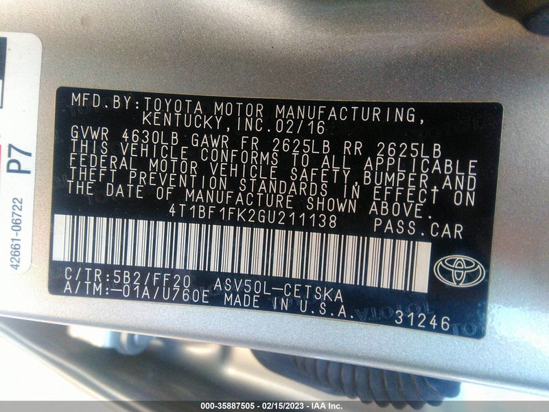 Toyota Camry 2016г.