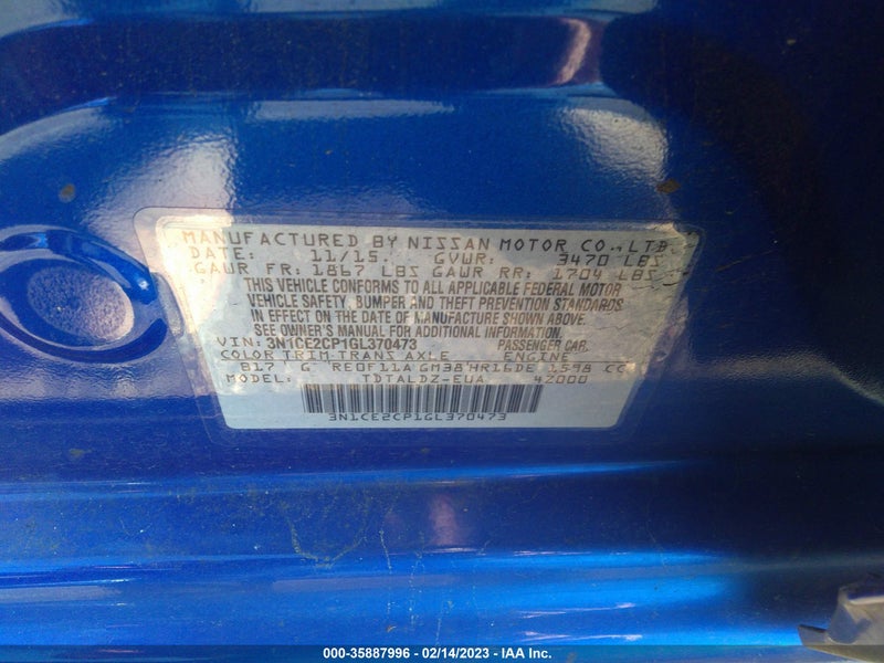 Nissan Versa Note 2016г.